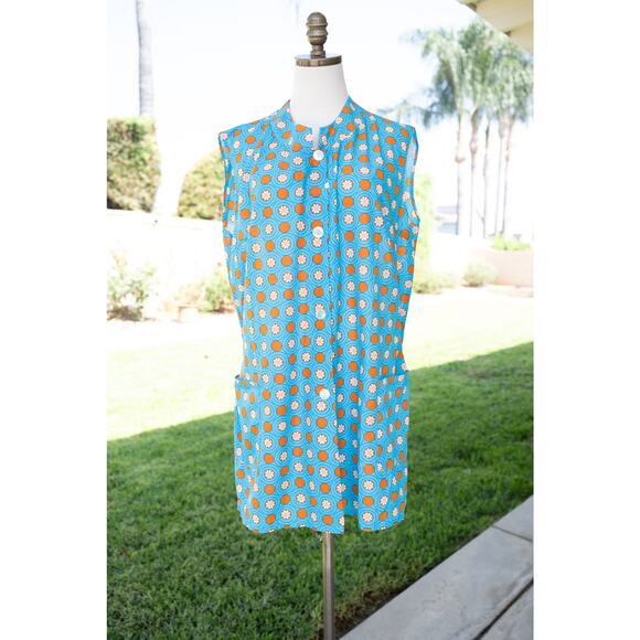 Retro Groovy 70s Dress Floral Printed Slip - Picture 3 of 6